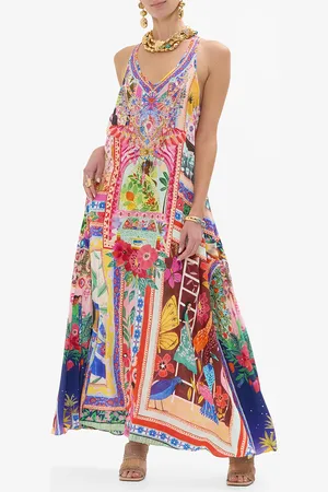 Camilla V Neck Racerback Dress Roeqiyas Realm, L
