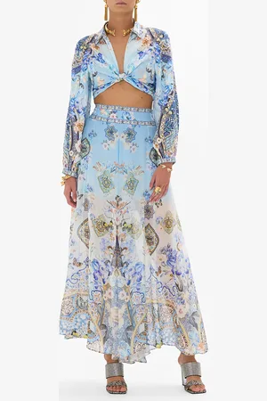 Camilla Sheer Wide Leg Pant Al Manial Palace Memoirs, L