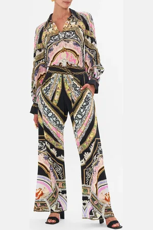 Camilla Shaped Waistband Flared Pant Florence Field Day, XS