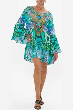 Camilla A Line Frill Dress Land of Wonder, S