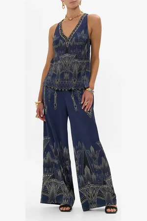 Camilla V Neck Top with Knot Back the Egypt Effect, XXS