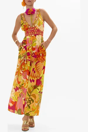 Camilla Halterneck Jumpsuit with Tie Neck the Flower Child Society, XL