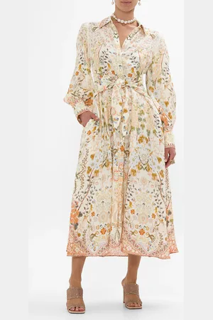 Camilla Waist Tie Shirt Dress in Honour of Heirlooms, S