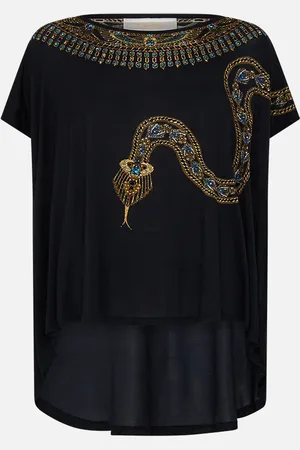 Camilla Loose Fit Tee - Black Call Me Cleopatra, XXL