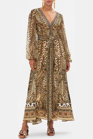 Camilla V Neck Dress with Belt Standing Ovation, XXS