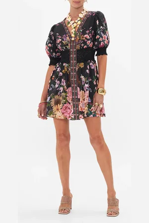 Camilla Shirred Waistband Mini Dress Letters from a Vineyard, XL