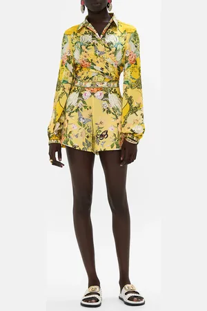 Camilla Wide Waistband Short Paths of Gold, L