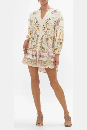 Camilla Pintuck Yoke Short Dress in Honour of Heirlooms, M/L