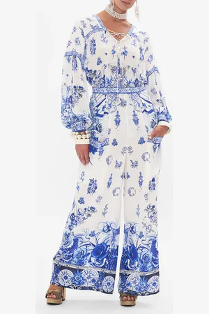 Camilla Wide Leg Trouser with Front Pockets Immortal Ink, XL
