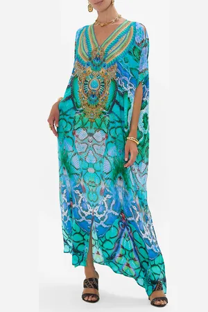 Camilla Slim Fit Kaftan with Split Land of Wonder, O/S
