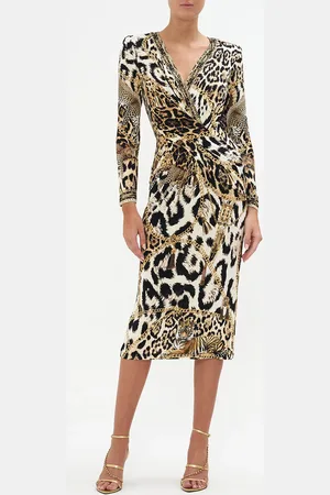 Camilla V-Neck Midi Cross Front Dress Role Call, XXL