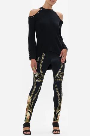 Camilla Metal Hotfix Embellished Leggings they Called Her Nefertari, L