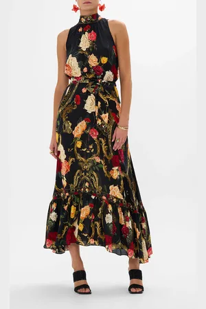 Camilla Necktie Dress with Elasticated Waist Magic in the Manuscripts, L
