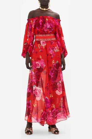 Camilla Sheer Wide Leg Pant Italian Rosa, S