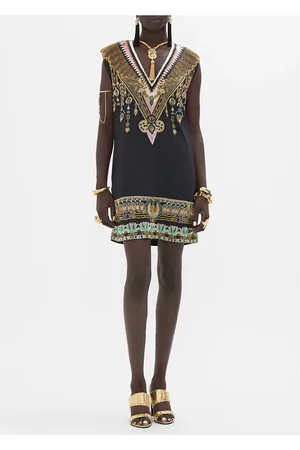 Camilla Hand Embellished Shift Dress they Called Her Nefertari, M