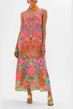 Camilla Racer Back Dress with Hardware Windmills and Wildflowers, XS