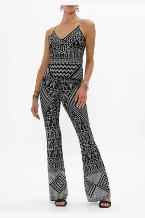Camilla Jersey Flare Pant with All Over Hotfix the Egypt Effect, XXL