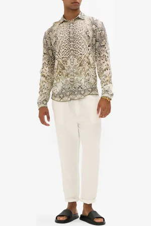 Camilla Collared Long Sleeve Shirt Looking Glass Houses, L