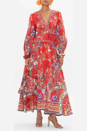 Camilla Button Through Dress with Extended Waistband the Summer Palace, M