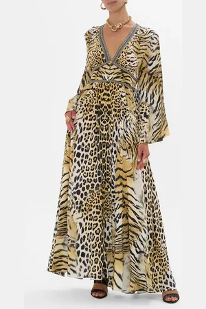 Camilla Kimono Sleeve Dress with Shirring Detail Jaguar, 3XL