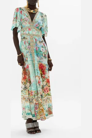 Camilla Shaped Waistband Dress with Flutter Sleeves the Jewellery Museum, L