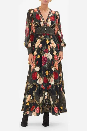 Camilla Shaped Waistband Dress with Gathered Sleeves Magic in the Manuscripts, 3XL