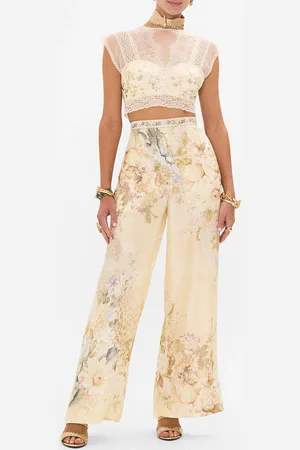 Camilla Minimal Wide Leg Pant Adorned in Antiquity, XXL