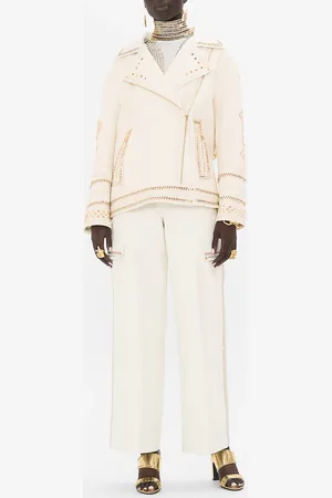 Camilla Oversized Leather Biker Jacket Valley of the Queens, L