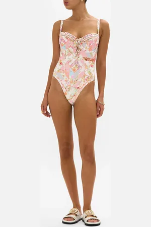 Camilla Lace-Up Balconette Underwire One Piece Sew Yesterday, S