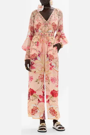 Camilla Straight Leg Pant Blossoms and Brushstrokes, S