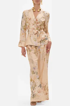 Camilla Pajama Suit Jacket Adorned in Antiquity, L