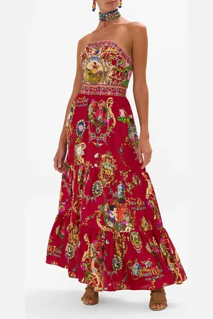Camilla High Waisted Tiered Skirt Just One Bite Snow White, S