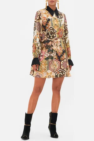 Camilla Shift Shirt Dress with Broderie Detail Stitched in Time, XXL
