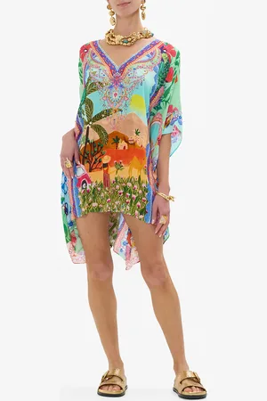 Camilla Rectangular V Neck Kaftan Queens of Creation, O/S