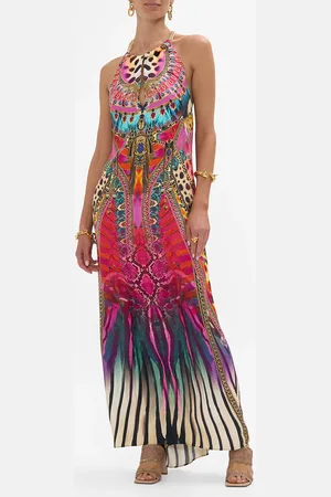 Camilla Low Back Long Dress with Neck Hardware Sahara Supernatural, XS