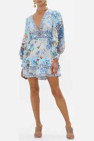 Camilla Button Front Frill Dress Al Manial Palace Memoirs, S