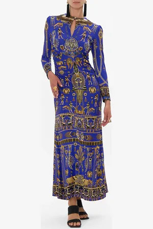 Camilla Gathered Jersey Long Dress My Fair Pharaoh, L