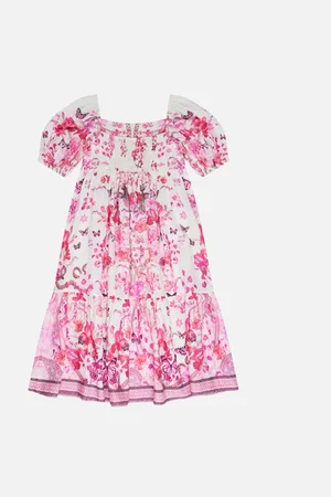 Camilla Kids Midi Dress with Puff Sleeve 12-14 Botanical Novella, 12