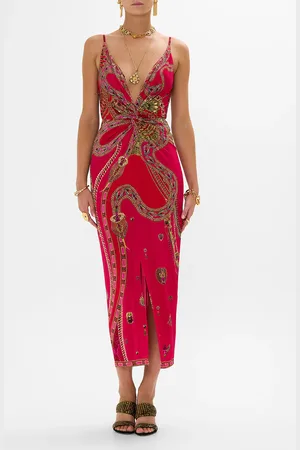 Camilla Strappy Dress with Twist Front Kissed by a Cobra, XXS