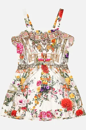 Camilla Kids Frill Playsuit with Elastic Waist 4-10 Egyptian Rose, 6