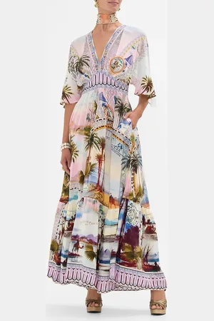 Camilla Waisted Dress with Hem Ruffle Call Me in Cairo, XXS