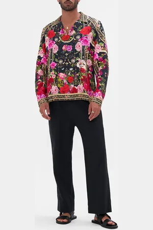 Camilla Long Sleeve Camp Collared Shirt Reservation for Love, XS