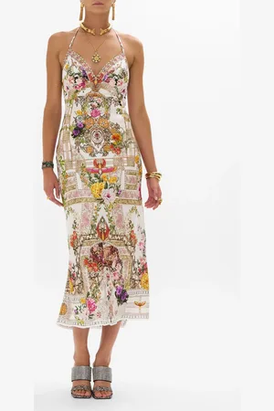 Camilla Chain Detail Slip Dress Egyptian Rose, XXS