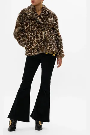 Camilla Oversized Fur Biker Jacket Born in Bruges, L