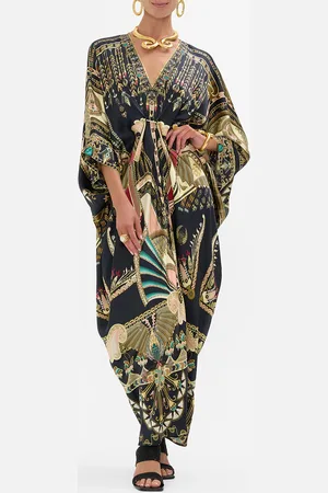 Camilla Pierced V Neck Kaftan they Called Her Nefertari, O/S