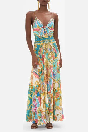 Camilla Long Dress with Tie Front Sail Away with Me, XXS