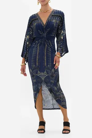 Camilla Long Split Front Twist Dress the Egypt Effect, 3XL