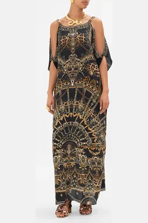 Camilla Slim Kaftan with Hardware Masked at Moonlight, L/XL
