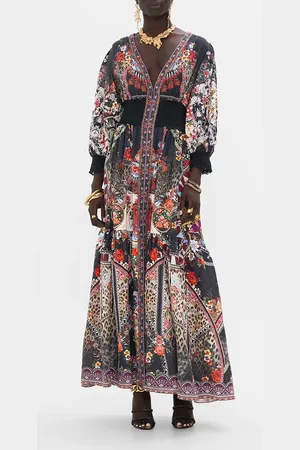 Camilla Shirred Waistband Long Dress Volendam Dolls, L