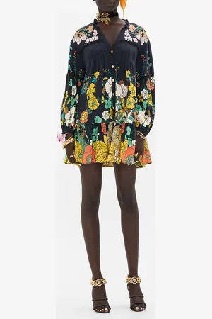 Camilla Pintuck Yoke Short Dress We Wore Folklore, M/L
